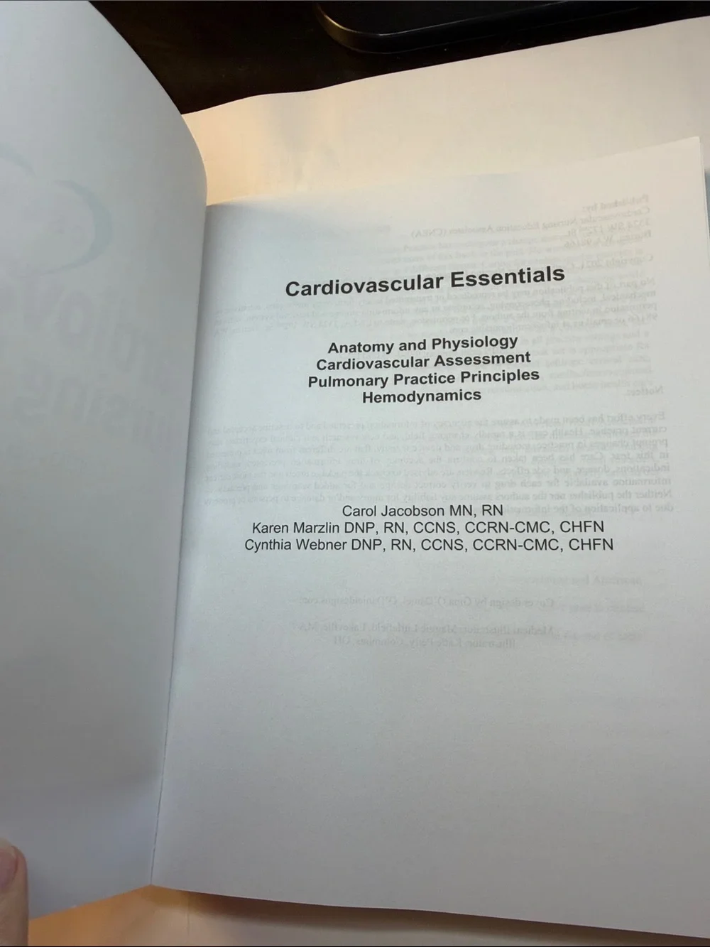 Cardiovascular Nursing Practice: Cardiovascular Essentials